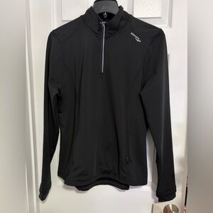 BNWT SAUCONY WOMEN'S 1/4 ZIP ARCTIC PULLOVER SPORTOP BLACK US EXTRA LARGE (XL)